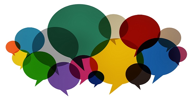 Numerous colorful speech bubbles overlapping each other to indicate widespread communication.